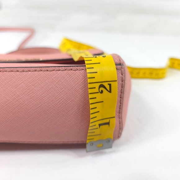 MK MICHAEL KORS AVA EXTRA SMALL CROSSBODY PINK LEATHER BAG SATCHEL PURSE *FLAWS* - Picture 16 of 16